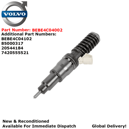 VOLVO 16FH NEW AND RECONDITIONED DELPHI DIESEL INJECTOR 20544184 - BEBE4C04002